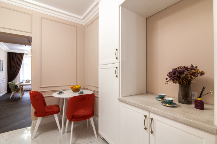 Обладнана кухня в двокімнатній подобовій квартирі у Львові Leo Apartment.