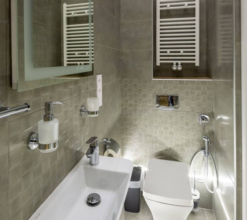 Санвузол в двокімнатній подобовій квартирі у Львові.