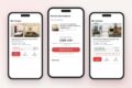 Екрани кабінету Leo Apartment на телефонах: поїздка очікує оплати, сторінка оплати передоплати й підтверджене бронювання